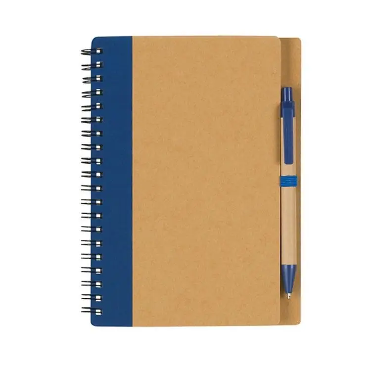 Steno Notebook with Pen Holder, Spiral Lined Notepad for Writing, Kraft Paper Cover Small Pocket Notebooks 4