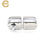China Factory Stainless Steel Light Material Double Side Sliding Glass Door Lock