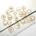 Gold Ring Rings Cheap Name Rings Cheap Gold Plated Alloy Ring Set 19 Fashion Jewelry Ring Set