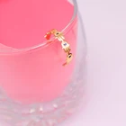 Cz Ring 2021 Hot Sale 18k Gold Blue Cz Hand Connected Ring Open Ring