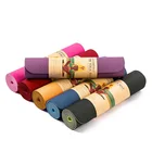 Yoga Customized Logo Fitness Anti-slip 6mm Double Layer TPE Yoga Mat New Eco Friendly Foldable Yoga Mat