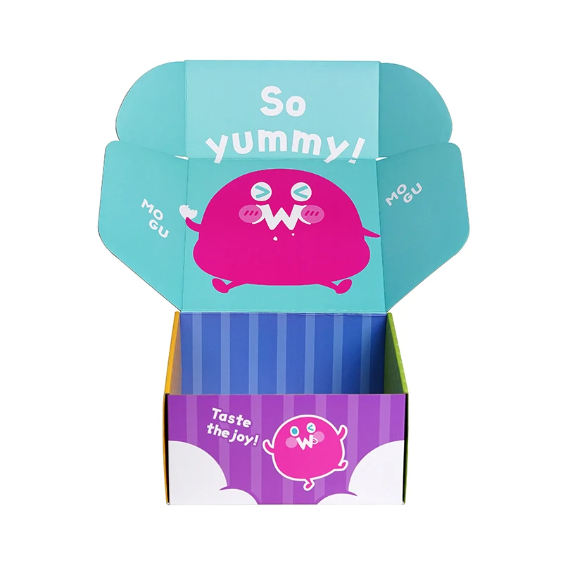 product low moq corrugated recyclable mailer box pink shipping boxes custom logo for small business gift packaging-6