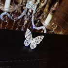 Ring Index Finger Rings Three-dimensional Butterfly Ring Full Zircon High Sense Open Index Finger Ring
