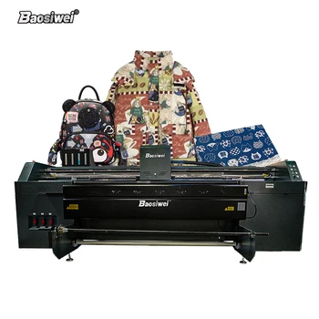 Baosiwei 8 Heads 1.8m 1.9m Vinyl Printing Machine Solvent Printed Corrugated Box Sticker Banner Inkjet Printer For Sale