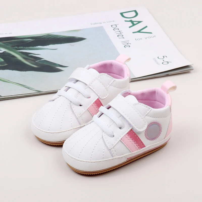 Unisex High Quality 2025 Spring Autumn Style Casual Shoes Anti-Slip Soled Toddler Walking Shoe Boys 6-12-15 Months Flat Design details