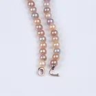 Pearl Necklace 10-12mm Freshwarter Cultured Edison Shape Purple Color Chocker Real Pearl Necklace
