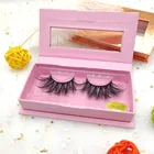 Eyelashes Create Your Own Brand Custom Packaging Box Private Label 5D 25mm Real Mink Eyelashes Vendor