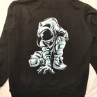 Cotton Black Men's Hoodie Wholesale Custom 100% Cotton Printed Pattern Long-sleeved Black New Men's Hoodie