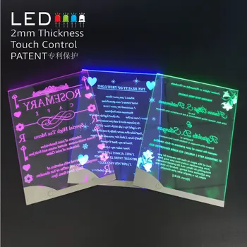 1 NEW 2022 Luxury LED invitation Card Custom Acrylic Wedding invitation Card with Box Laser Cut Envelope Wedding invitations