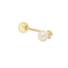 Pearl Jewelry Mini Pearl 925 Silver Jewelry Gold Plated Ball Stud Earrings Women Jewelries