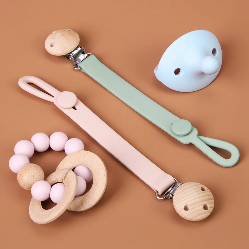 Kids Pacifier Bag Baby Animal Pacifier Clips For Baby