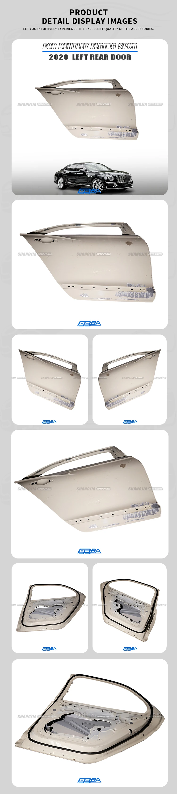 Car Doors Aluminum Left Rear Door Panel For Bentley Flying Spur 2020 3SE833021 Excellence Quality Car Parts factory