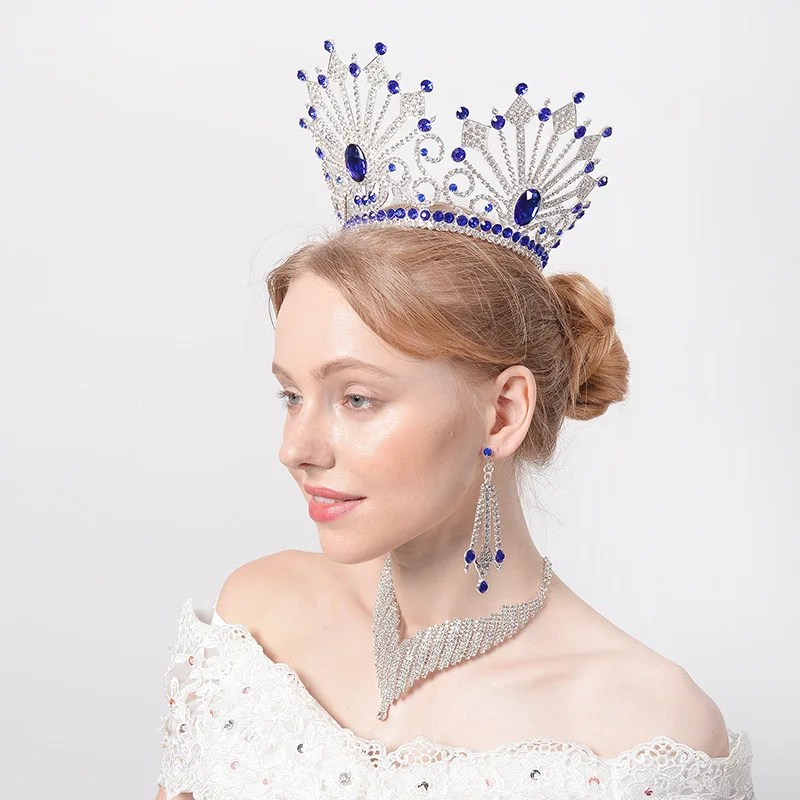 Diadem Rhinestone Bridal Crowns Tiaras Headband Wedding Party Hair Accessories 
