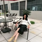 Skirt Straight Skirt Factory AW 22 In Stock Goods Cut Sew PU Leather Skirt For Women