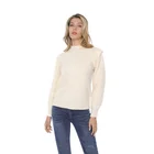 Knit Bulk Custom Round Neck Lazy Knit Sweater Pullover Turtleneck Sweater Women