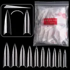 French Nail 500Pcs/bag Clear White Natural French False Acrylic Nail Tips UV Gel Ultra Flexible