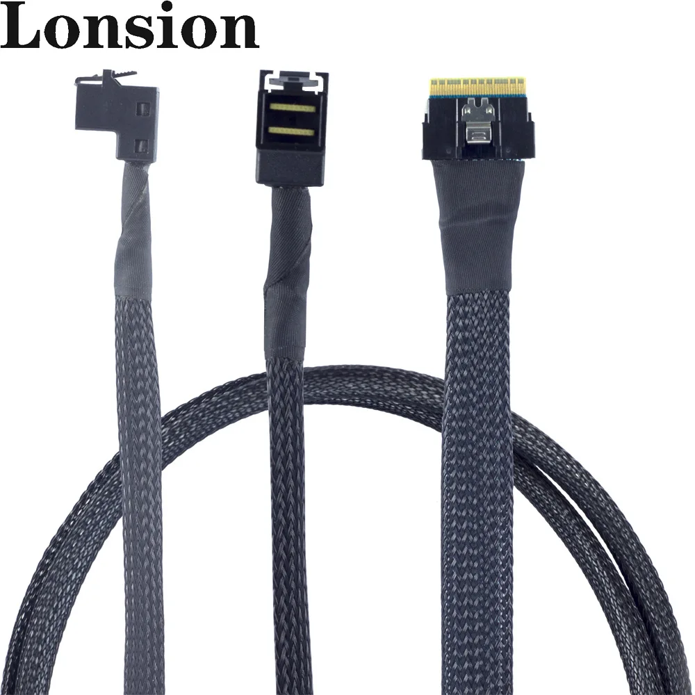 Mini Sas Slimline Sff8654 8i 4.0 To 2 Ports Sas Hd Sff8643 Adapter Cable Buy Mini Sas Cable