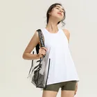 Tank Tops White Women Sleeveless Solid Loose Athletic Gym Jogging Muscle Tank Tops