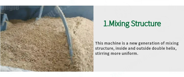Multifunctional 300Kg Compost Ribbon Mixer Mushroom Substrate Machine with Motor Core Component manufacture