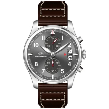 Custom military watches men wrist luxury 316L stainless steel VK61 chronograph watch