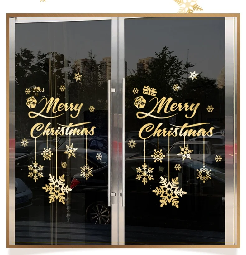 Window Glass Stickers Shopping Mall Door Stickers Scene Layout