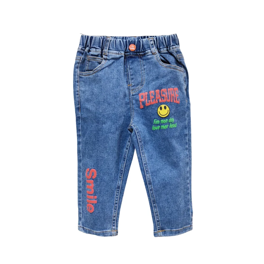 Children's Fashion Denim Clothing Baby Girls Boys Pants Dan Leggings Direct Company Supply Top Design Solid Color Leggings Kids