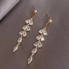 Crystal New Design Crystal Dangling Earrings Leaf