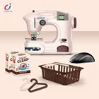Kids Pretend Play Plastic Juguetes Set Mini Electric Simulation Girls Toys Sewing Machine
