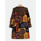 Hooded Hoodedyes Hooded Winter Coat Winter Hooded Retro Print Plus Size Padded Coat For Women