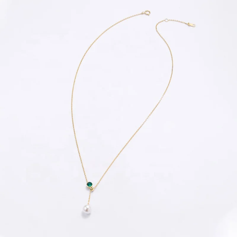 CDE YN0957 2023 Silver 925 Jewelry Necklace 18K Gold Plated Pearl Necklace DIY Minimalist Jewellery Pearl Necklace For Women
