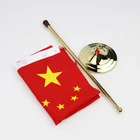 Good Plated Gold Hot Selling Good Quality Titanium Plated Gold Golden Globe Desktop Flag