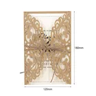 Wedding Invitation Hot Sale Customized Color Luxury Laser Cut Kraft Paper Wedding Invitation Card