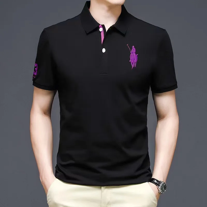 Without Logo Top Quality Uniform Golf Shirts Various Colors And Sizes M-4Xl Neck Short Sleeve Outdoor Sports Men'S Polo Shirt