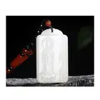 Charm Silver Finely Crafted Guanyin Bodhisattva Charm Jewelry Jade Pendant