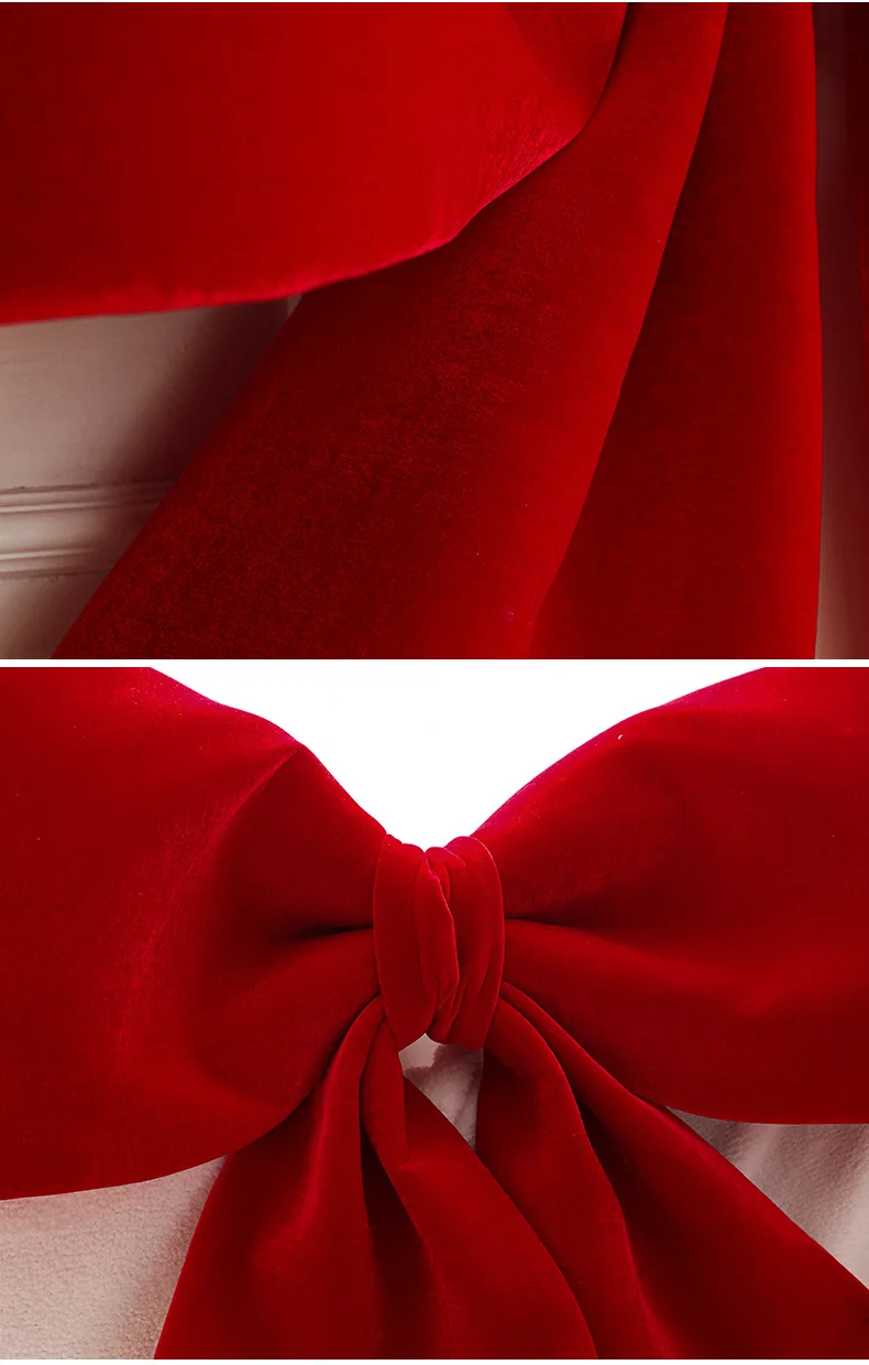 product large velvet burgundy christmas bows velvet bows tree decor christmas ornaments for home birthday party front door wedding decor-8