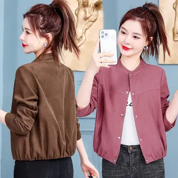 Women's casual jacket jacket short jacket spring and autumn new all-in-one baseball uniform