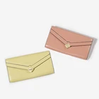 Leather Clutch Ladies Wholesale Cheaper Custom Logo Fashion PU Leather Women Long Clutch Wallet For Ladies