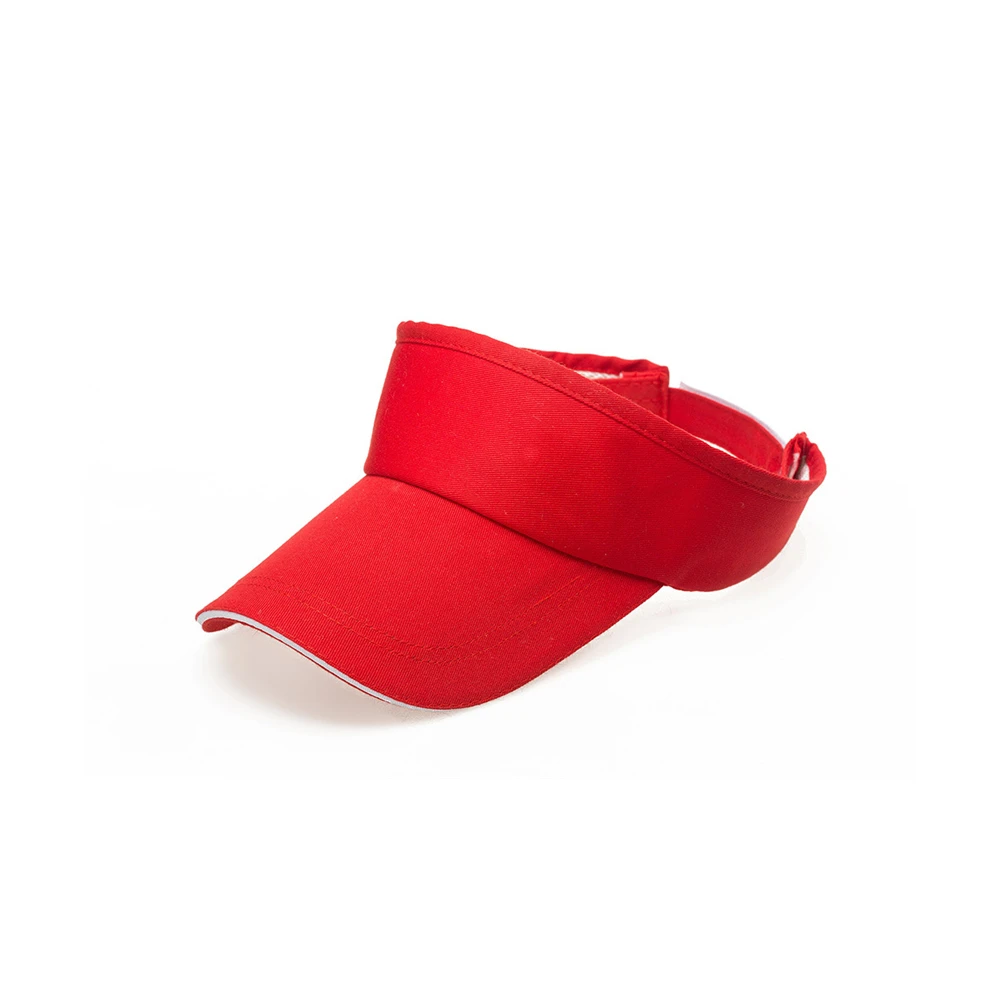 High Quality Sun Cotton Visor Hat for Women Men Sports Tennis Golf Visor Empty Top Cap