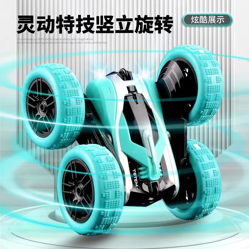 USSE Newly Remote Control Car, RC Cars Stunt Toy Double Sided Rotating RC Car with Headlights