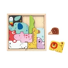 3d Educational Toy Educational Toy Kids 2021 New Animal Block Puzzle 3d Block Puzzle Educational Toy For Kids