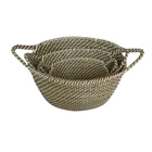 Basket Factory Direct Supply Natural Environmental Protection Set Of 3 Pcs Straw Basket