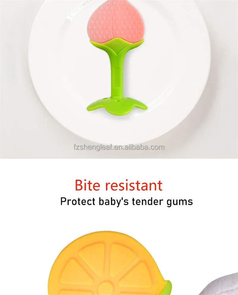 product bpa free food grade custom fruit sucking chew baby toy silicone silicon animals pacifier teething teether for newborn gift-0