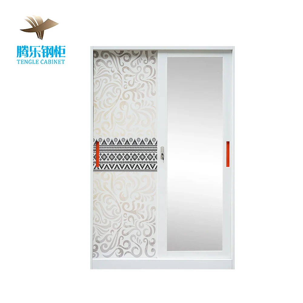 Modern Detachable Bedroom Wardrobe New Design Metal Printed Closet Cabinets Almirah Clothes Storage with Modern Style