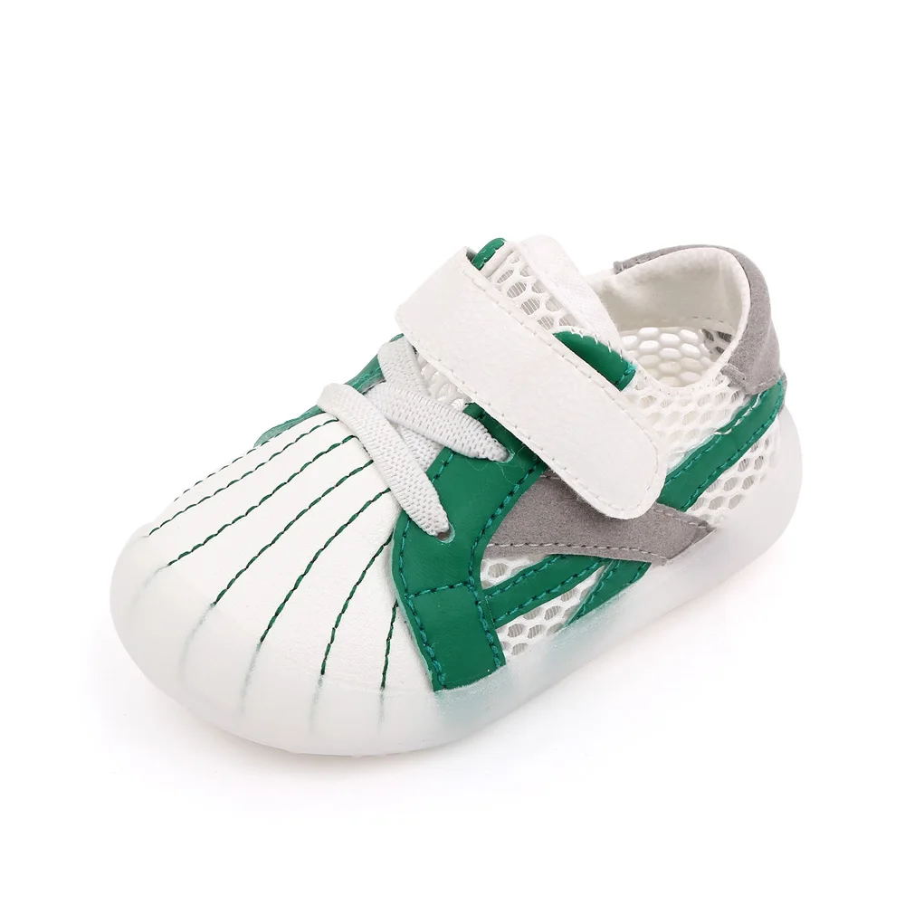 Spring and Autumn New 0-3 Years Old Breathable Mesh Shell Head Soft Soled Baby Walking Shoes supplier