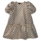 Girl Girls Kids Dresses Girl Guangzhou Short Sleeve Puffy Sleeve Baby Girl Dresses 2-12 Polka Dot Casual Kids Dress