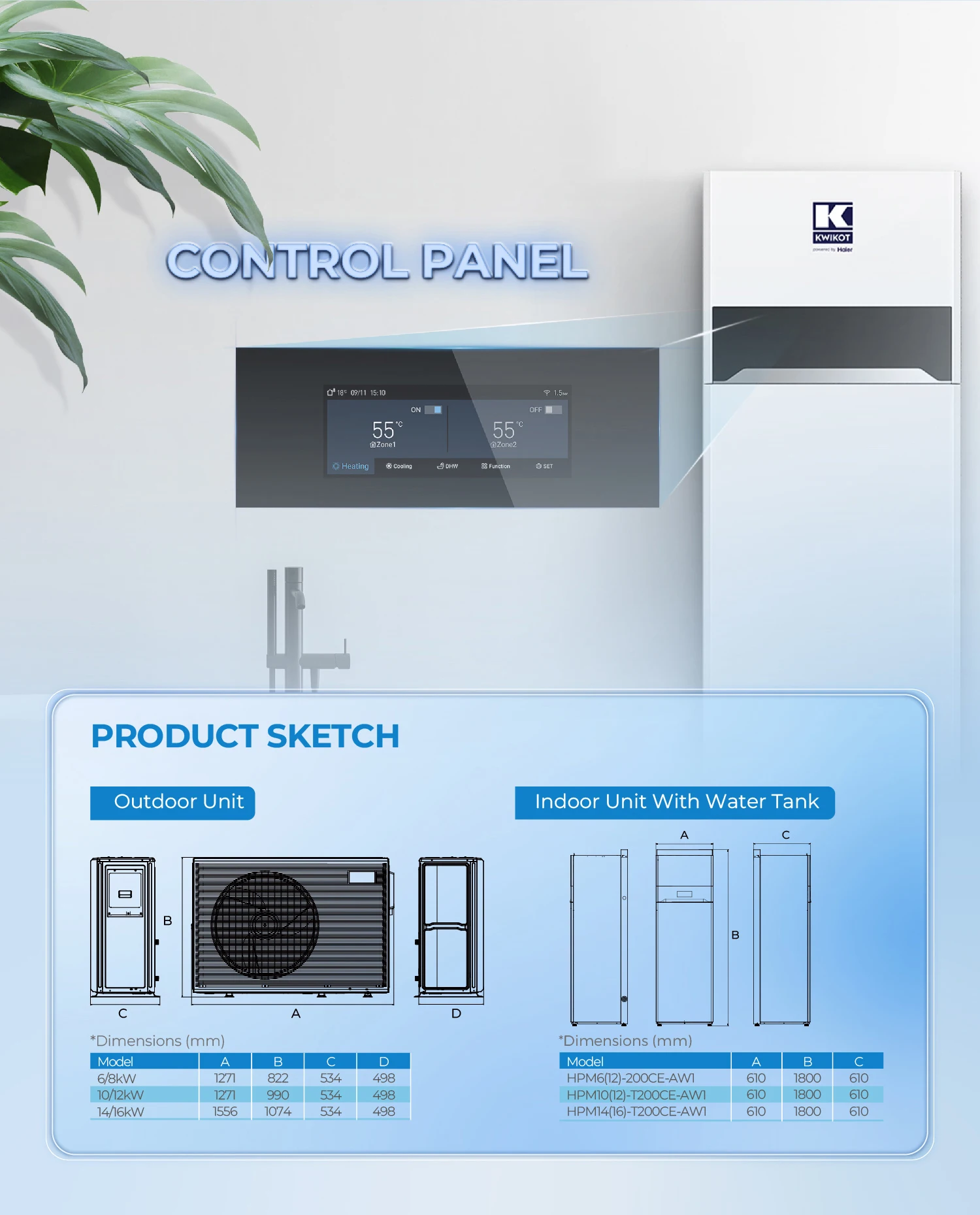 Heat Pump, 6KW, 12KW, R290, CO2 - detail 32