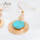 Round Cz Earrings Earringsearrings Round Design Cheap Wholesale Hook CZ Turquoise Earrings Jewelry