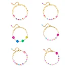 Beads ROXI 2021 Pearl Bracelets Fancy Bohemia Colorful Letter Glass Beads Freshwater Pearls Bracelets