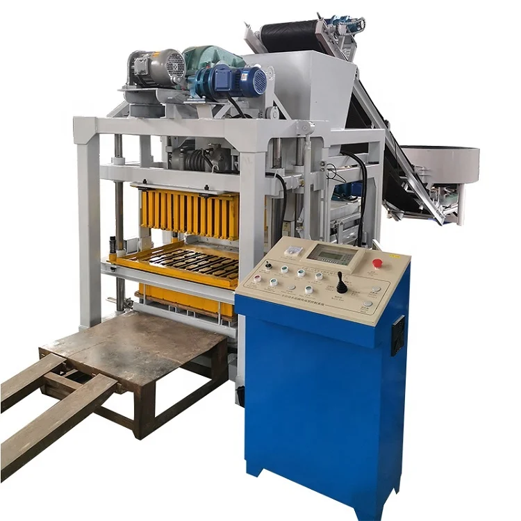 QTJ4-28 Cylinder Block Brick Making Machinery Interlock Concrete Block Machine details