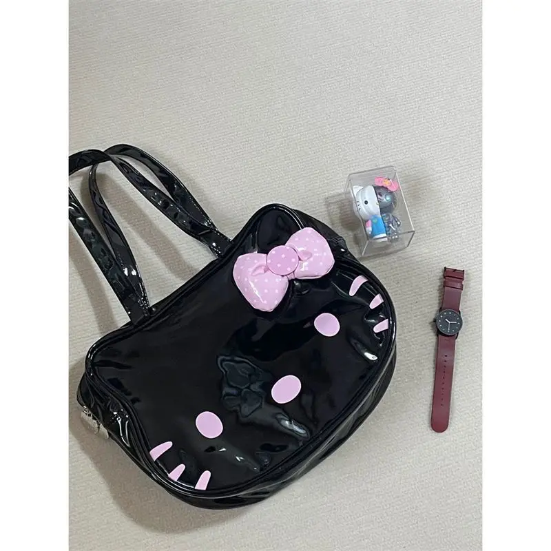 wholesale cute shopping handbag bags student girl cartoon women crossbody bag large capacity kawaii pu kitty shoulder bag